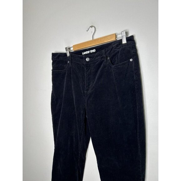 Lands End Womens Mid Rise Bootcut Corduroy Black Pant Size 14 - Picture 3 of 10